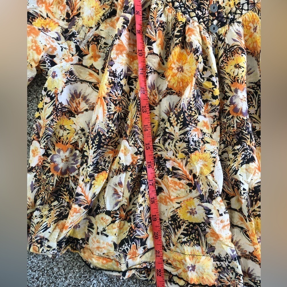 We the free free people boho cotton blouse xs - Picture 5 of 9